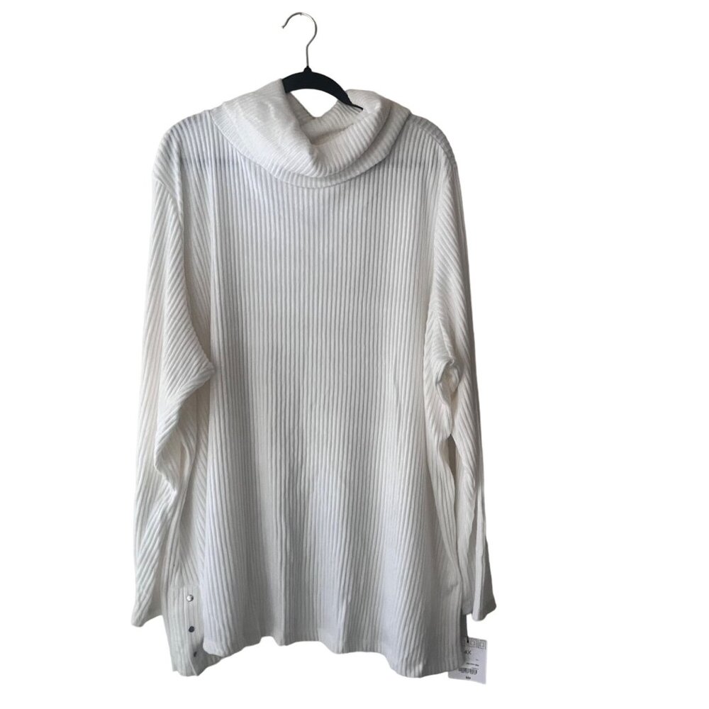 New Liz Claiborne Women Turtle Neck Long Sleeve‎ Pullover Blouse Size 4XL